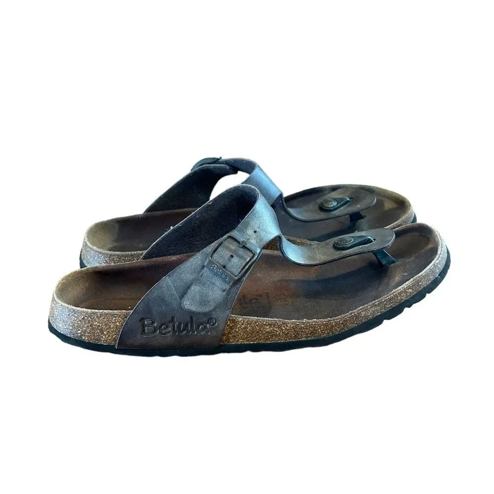 𝅺Birkenstock Betula Gizeh thong sandal 37 US 6 6.5 Bronze Metallic Brown Slipon